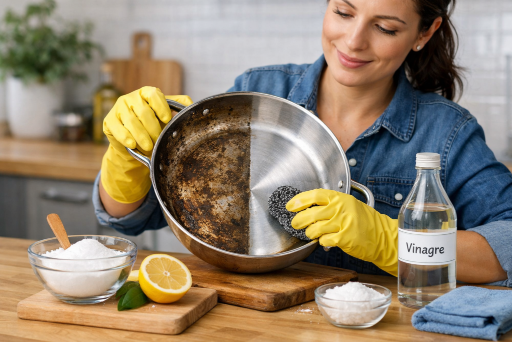 Como arear panela de alumínio ou inox e deixá-la brilhando