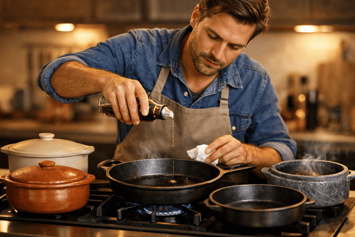 Como curar panela (Barro, Ferro, Cerâmica, Pedra)